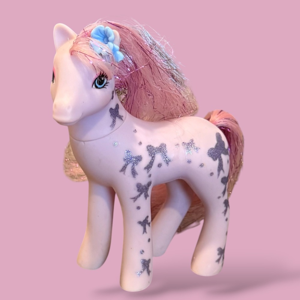 Vintage 1988 My Little Pony Glittery Sweetheart Sister Bright Night Bows G1